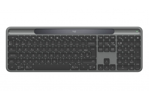 Logitech Signature Slim Solar+ K980 toetsenbord Universeel RF-draadloos + Bluetooth AZERTY Belgisch Grafiet