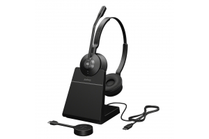 Jabra Engage 55 Headset Draadloos Hoofdband Kantoor/callcenter Zwart, Titanium