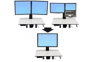 Ergotron WorkFit Convert-to-Single HD Kit from Dual or LCD & Laptop 76,2 cm (30") Bureau