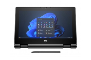 HP Pro x360 Fortis 11 G11 Intel® N N100 Hybride (2-in-1) 29,5 cm (11.6") Touchscreen HD 8 GB DDR4-SDRAM 128 GB SSD Wi-Fi 6E (802.11ax) Windows 11 Pro Zwart