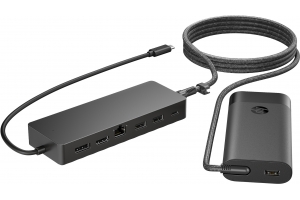 HP Universal USB-C-hub- en laptopladercombinatie