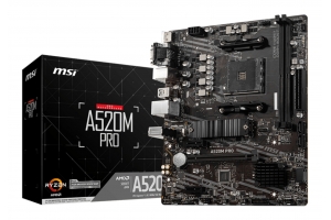 MSI A520M PRO moederbord AMD A520 Socket AM4 micro ATX