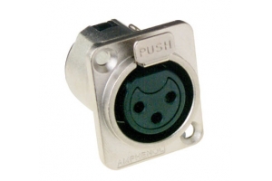 Amphenol AC3FDZ tussenstuk voor kabels XLR 3P Metallic