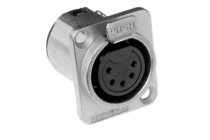 Amphenol AC5FDZ kabel-connector XLR 5P Zwart, Metallic