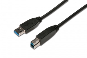 ASSMANN Electronic AK-300115-018-S USB-kabel 1,8 m USB 3.2 Gen 1 (3.1 Gen 1) USB A USB B Zwart