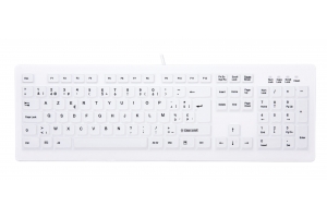 CHERRY AK-C8100F-FU1-W/BE toetsenbord Kantoor RF Draadloos AZERTY Belgisch Wit