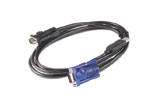 APC AP5257 toetsenbord-video-muis (kvm) kabel Zwart 3,66 m