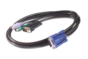 APC KVM PS/2 7.6 m toetsenbord-video-muis (kvm) kabel Zwart 7,6 m