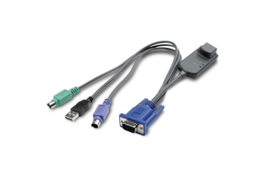 APC KVM PS/2 VM Server Module - 14" (36 cm) toetsenbord-video-muis (kvm) kabel Grijs 0,36 m