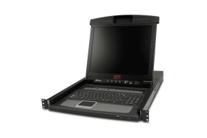 APC 17" rack LCD-console met geïntegreerde 8-poorts analoge KVM-schakelaar