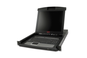 APC 17" rack LCD-console met geïntegreerde 16-poorts analoge KVM-schakelaar