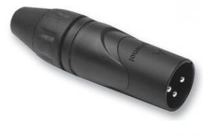 Amphenol AX3MB tussenstuk voor kabels XLR 3P Zwart