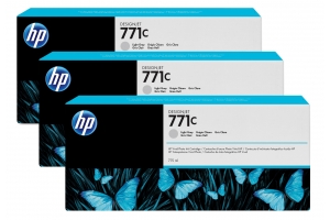 HP 771C lichtgrijze DesignJet inktcartridges, 775 ml, 3-pack