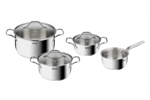 Tefal Intuition 4-delige pannenset (steelpan 16 cm, kookpan 16/20/24 cm) - inductie