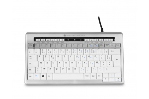 BakkerElkhuizen S-board 840 toetsenbord USB AZERTY Frans Licht Grijs, Wit