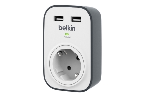 Belkin SurgeCube Zwart, Wit 1 AC-uitgang(en)