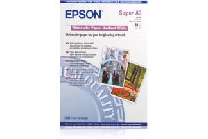 Epson WaterColor Paper - Radiant White, DIN A3+, 190g/m², 20 Vel