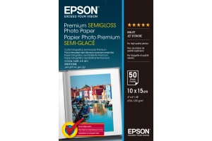 Epson Premium Semi-Gloss Photo Paper - 10x15cm - 50 Vellen