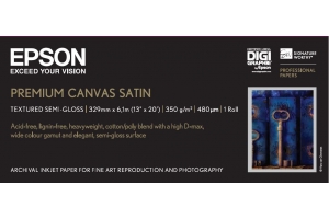 Epson Premium Canvas Satin, 13" x 6,1 m, 350g/m²
