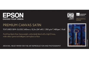Epson Premium Canvas Satin, 24" x 12,2 m, 350g/m²