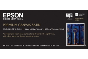 Epson Premium Canvas Satin, 44" x 12,2 m, 350g/m²
