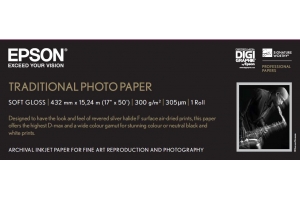 Epson Traditional Photo Paper, 17"x 15m