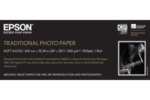 Epson Traditional Photo Paper, 24" x 15 m