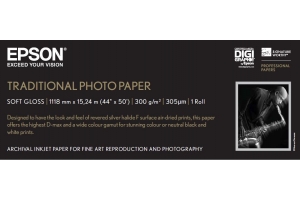 Epson Traditional Photo Paper, 44" x 15 m