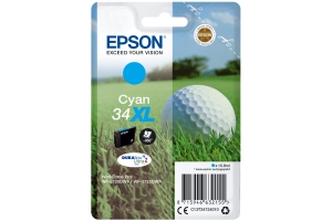 Epson Golf ball Singlepack Cyan 34XL DURABrite Ultra Ink
