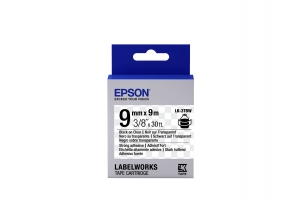 Epson Strong Adhesive Tape - LK-3TBW Strng adh Blk/Clear 9/9