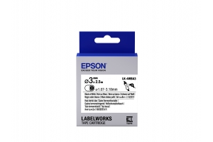 Epson Epson-etikettencassette krimpkous (HST) LK-4WBA3, zwart/wit D3 mm (2,5 m)