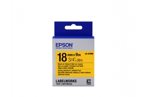 Epson Strong Adhesive Tape - LK-5YBW Strng adh Blk/Yell 18/9