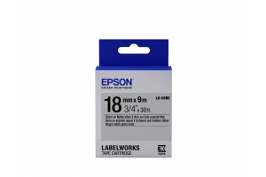 Epson Matte Tape - LK-5SBE Matte Blk/MattSiv 18/9
