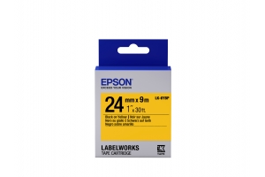 Epson Pastel Tape - LK-6YBP Pastel Blk/Yell 24/9