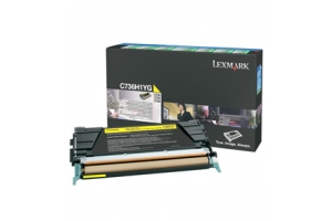 Lexmark C736, X736, X738 10K gele retourpr. tonercartr.