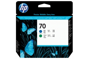 HP 70 blauwe en groene DesignJet printkop