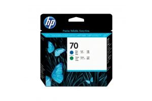 HP 70 blauwe en groene DesignJet printkop