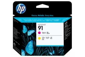 HP 91 magenta en gele printkop