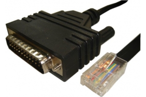 Cisco CAB-CONAUX= seriële kabel Zwart 1,8 m DB25 RJ-45