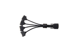 Matrox KX20-to-DVI quad-monitor adapter cable 0,3 m 1x KX20 4x DVI-I Zwart