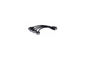 Matrox CAB-L60-4XAF video kabel adapter 0,3 m VGA (D-Sub) Zwart