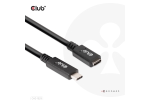 CLUB3D USB Gen1 Type-C Extensie kabel 5Gbps 60W(20V/3A) 4K60Hz M/F 2m/6.56ft