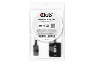 CLUB3D DisplayPort™ to VGA Black Active Adapter M/V