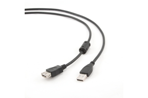 Gembird 1.8m USB 2.0 A M/FM USB-kabel 1,8 m USB A Zwart