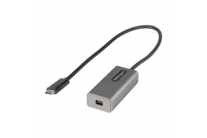 StarTech.com USB C naar Mini DisplayPort Adapter - 4K 60Hz USB-C naar mDP Adapter Dongle - USB Type-C naar Mini DP Monitor - Video Converter - Werkt met Thunderbolt 3 - 30cm Vaste Kabel