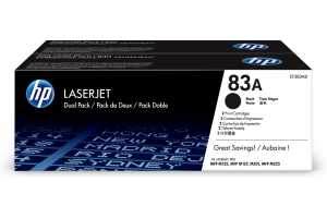 HP 83A originele zwarte LaserJet tonercartridge, 2-pack