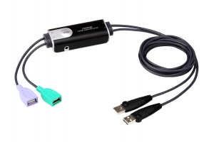 ATEN 2-poorts USB grenzeloze kabel KM-schakelaar