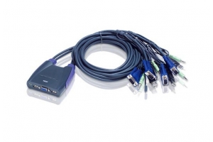 ATEN 4-poorts USB VGA-/audiokabel KVM-switch (0,9 m, 1,2 m)