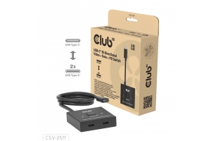 CLUB3D USB-C® Bi-Directional Video + Data + PD Switch