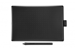 Wacom One by Medium grafische tablet Zwart, Rood 2540 lpi 216 x 135 mm USB